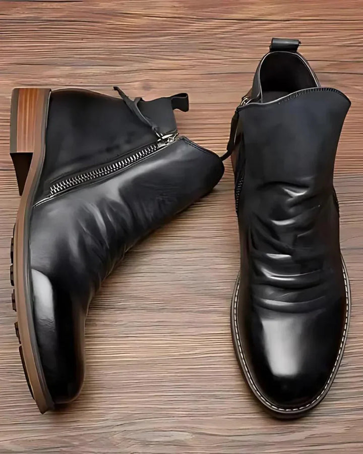 Leonardo™ - Classic Zipper Leather Boots