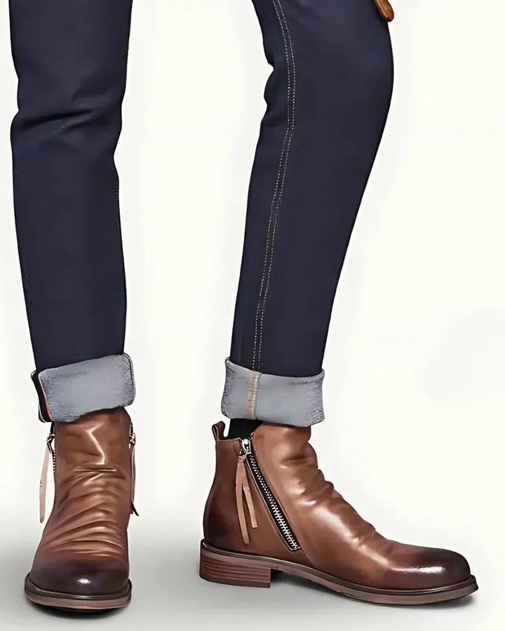 Leonardo™ - Classic Zipper Leather Boots