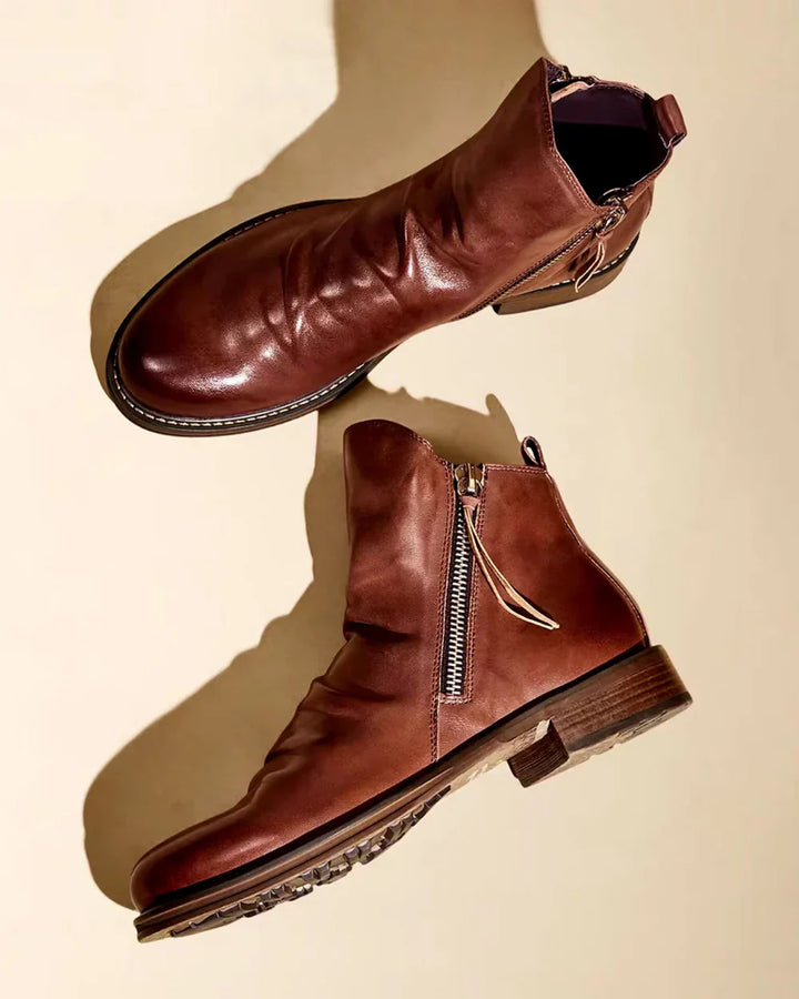 Leonardo™ - Classic Zipper Leather Boots