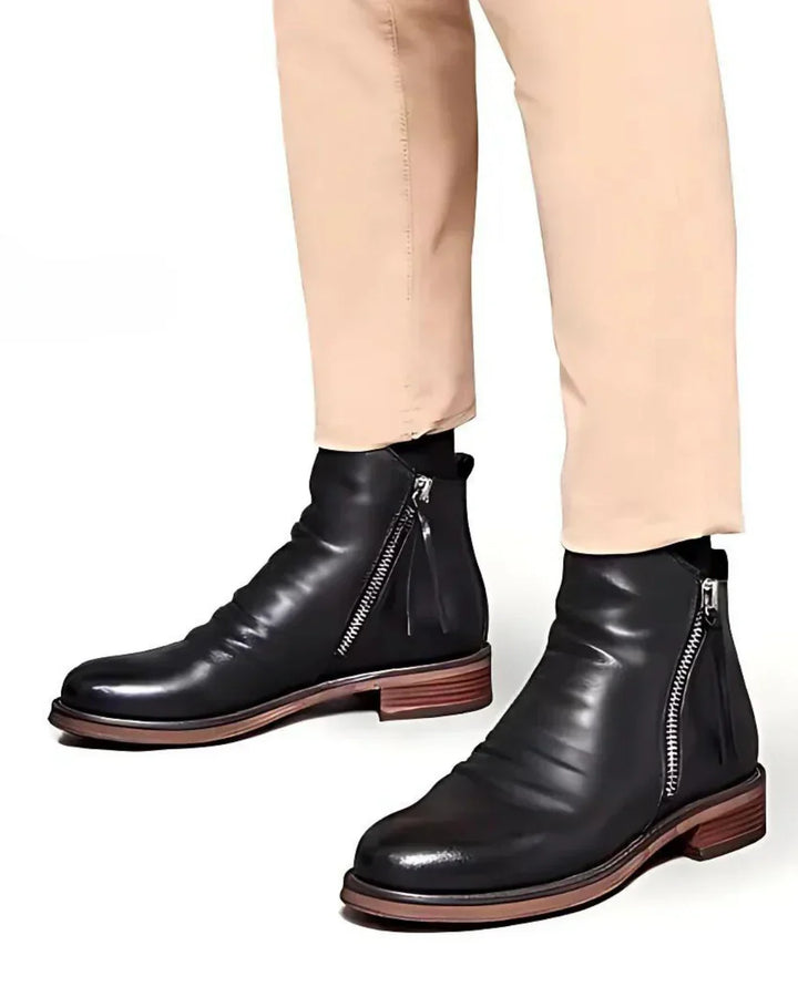 Leonardo™ - Classic Zipper Leather Boots