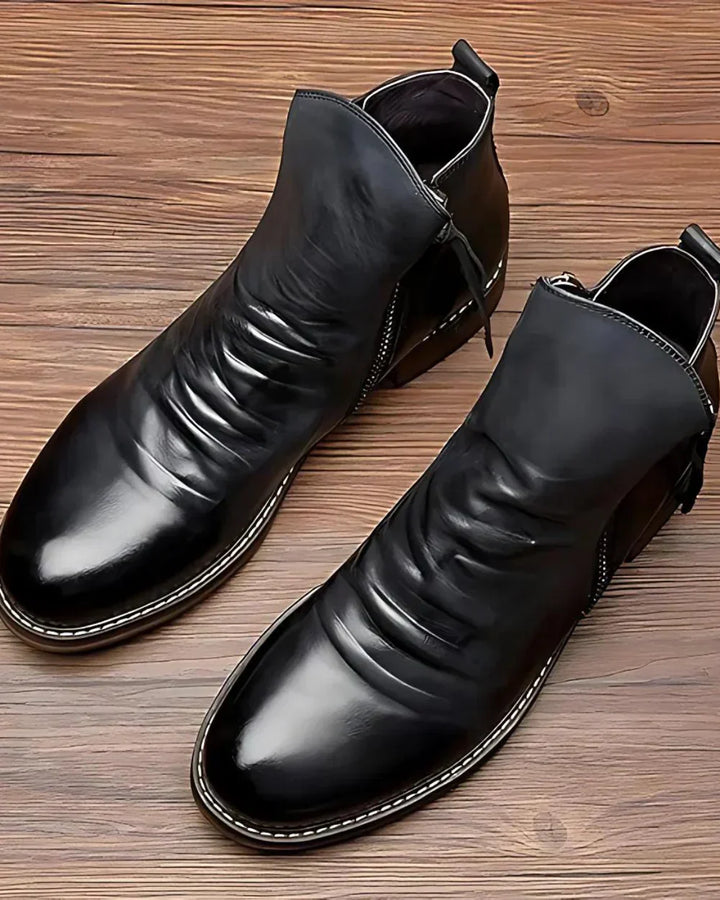 Leonardo™ - Classic Zipper Leather Boots