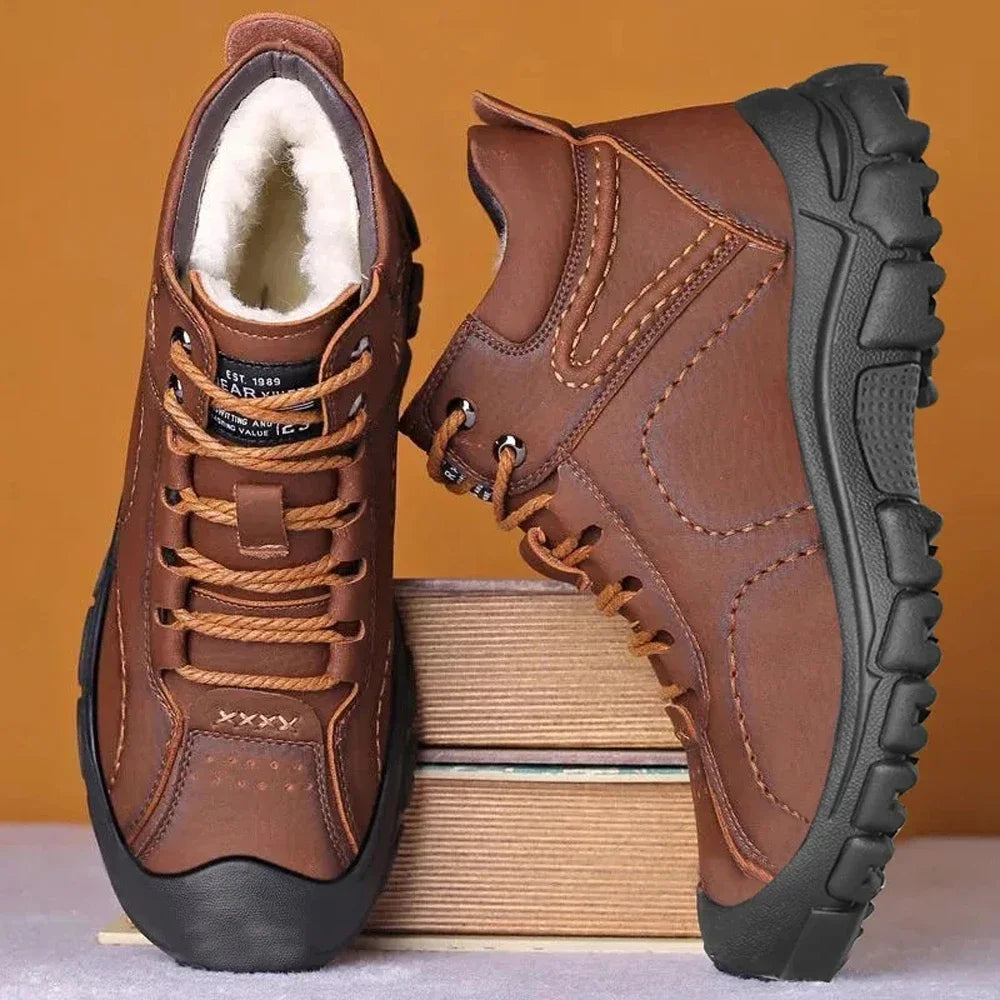 Albert - Waterproof Wide-fit Winter Leather Boots