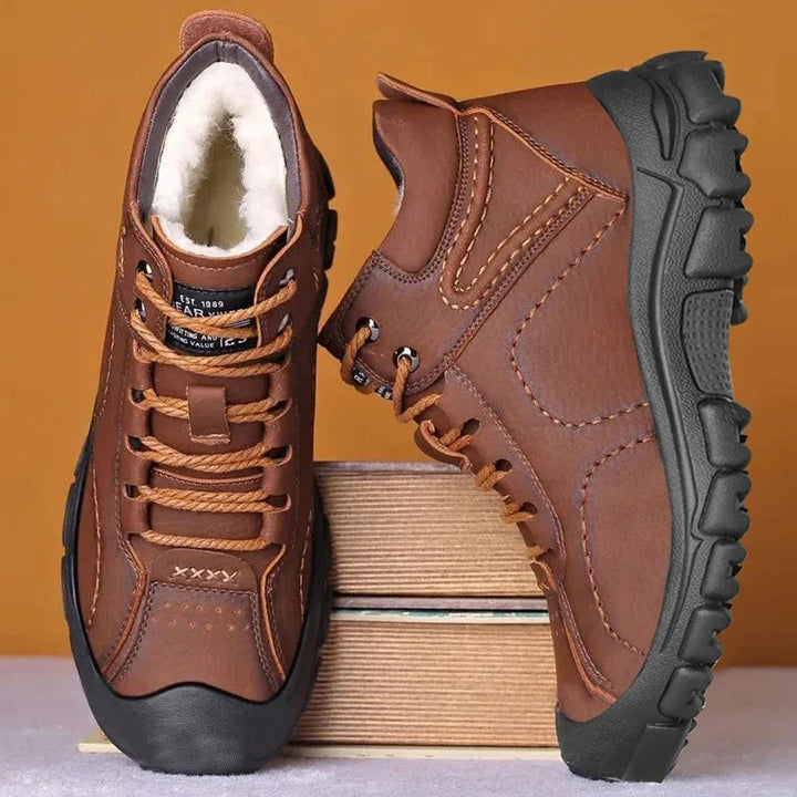 Albert - Waterproof Wide-fit Winter Leather Boots